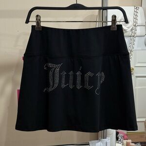 Juicy Couture Sport Black Skort with Rhinestone Logo – Size M | NWT
